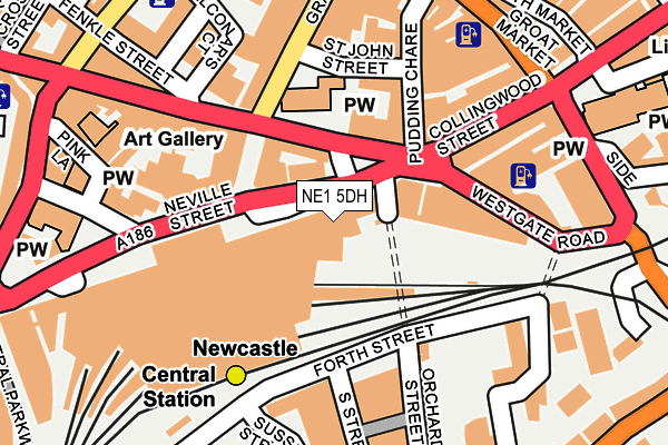 NE1 5DH map - OS OpenMap – Local (Ordnance Survey) NE1 5DH map - OS OpenMap – Local (Ordnance Survey)
