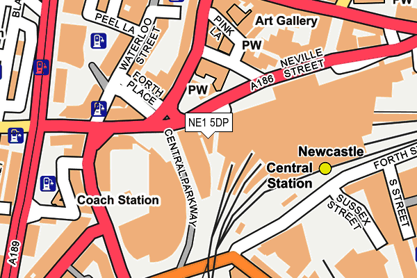 NE1 5DP map - OS OpenMap – Local (Ordnance Survey) NE1 5DP map - OS OpenMap – Local (Ordnance Survey)