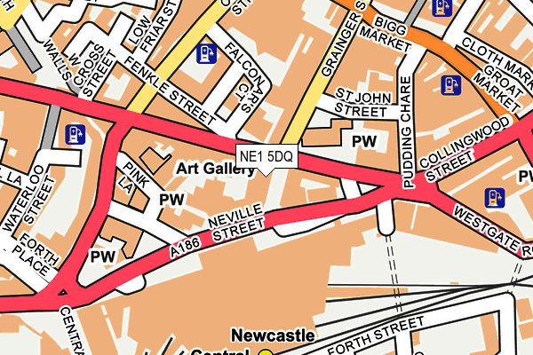 NE1 5DQ map - OS OpenMap – Local (Ordnance Survey)