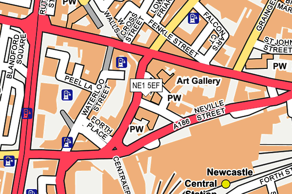 NE1 5EF map - OS OpenMap – Local (Ordnance Survey) NE1 5EF map - OS OpenMap – Local (Ordnance Survey)
