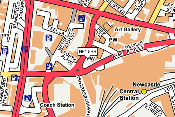 NE1 5HH map - OS OpenMap – Local (Ordnance Survey)