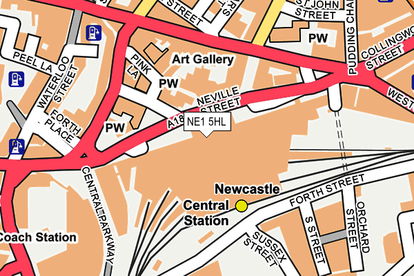 NE1 5HL map - OS OpenMap – Local (Ordnance Survey) NE1 5HL map - OS OpenMap – Local (Ordnance Survey)