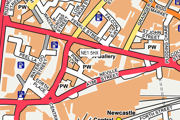 NE1 5HX map - OS OpenMap – Local (Ordnance Survey) NE1 5HX map - OS OpenMap – Local (Ordnance Survey)