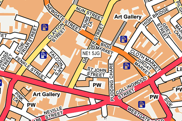 NE1 5JG map - OS OpenMap – Local (Ordnance Survey) NE1 5JG map - OS OpenMap – Local (Ordnance Survey)