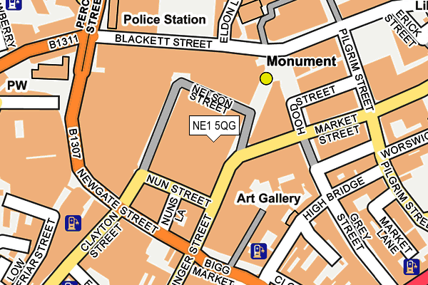 NE1 5QG map - OS OpenMap – Local (Ordnance Survey) NE1 5QG map - OS OpenMap – Local (Ordnance Survey)