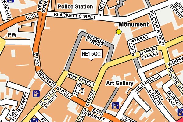 NE1 5QQ map - OS OpenMap – Local (Ordnance Survey) NE1 5QQ map - OS OpenMap – Local (Ordnance Survey)