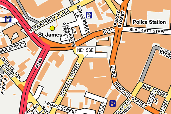 NE1 5SE map - OS OpenMap – Local (Ordnance Survey) NE1 5SE map - OS OpenMap – Local (Ordnance Survey)