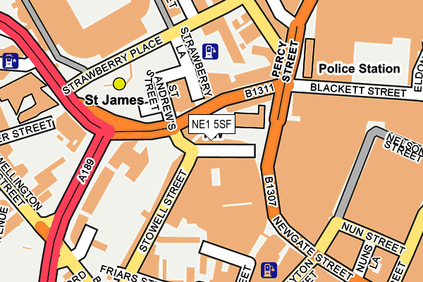 NE1 5SF map - OS OpenMap – Local (Ordnance Survey) NE1 5SF map - OS OpenMap – Local (Ordnance Survey)