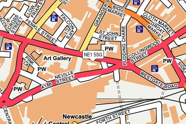 NE1 5SG map - OS OpenMap – Local (Ordnance Survey) NE1 5SG map - OS OpenMap – Local (Ordnance Survey)