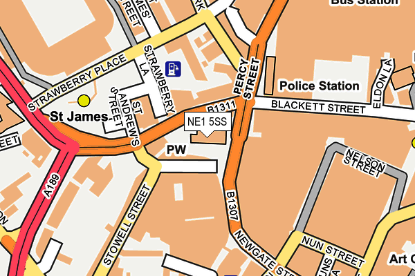 NE1 5SS map - OS OpenMap – Local (Ordnance Survey) NE1 5SS map - OS OpenMap – Local (Ordnance Survey)