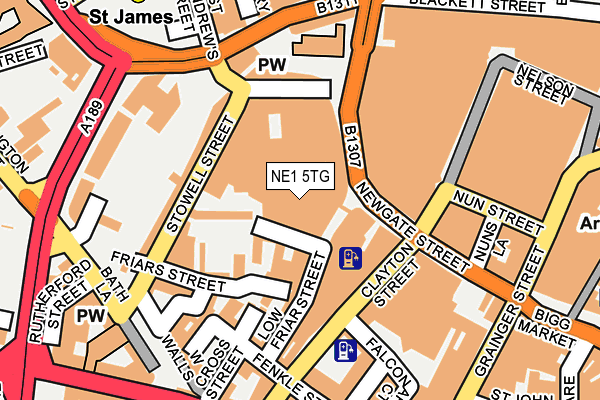 NE1 5TG map - OS OpenMap – Local (Ordnance Survey) NE1 5TG map - OS OpenMap – Local (Ordnance Survey)