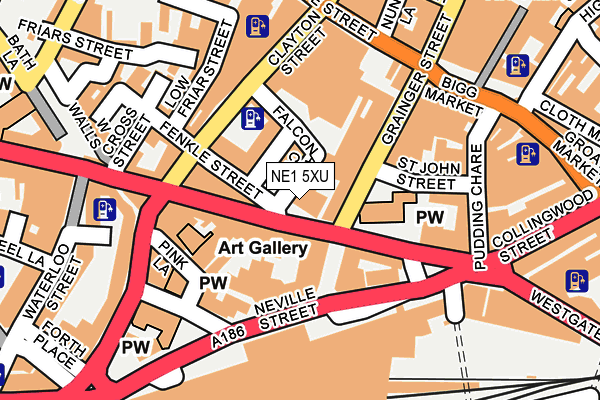 NE1 5XU map - OS OpenMap – Local (Ordnance Survey) NE1 5XU map - OS OpenMap – Local (Ordnance Survey)