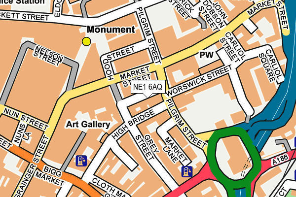 NE1 6AQ map - OS OpenMap – Local (Ordnance Survey) NE1 6AQ map - OS OpenMap – Local (Ordnance Survey)