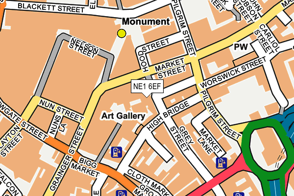 NE1 6EF map - OS OpenMap – Local (Ordnance Survey) NE1 6EF map - OS OpenMap – Local (Ordnance Survey)