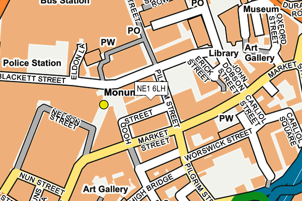 NE1 6LH map - OS OpenMap – Local (Ordnance Survey) NE1 6LH map - OS OpenMap – Local (Ordnance Survey)