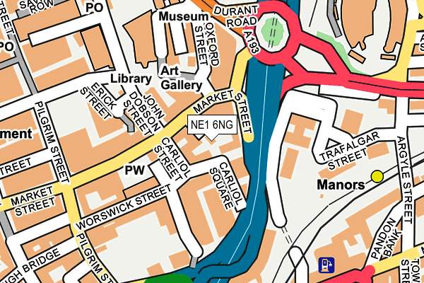 NE1 6NG map - OS OpenMap – Local (Ordnance Survey) NE1 6NG map - OS OpenMap – Local (Ordnance Survey)