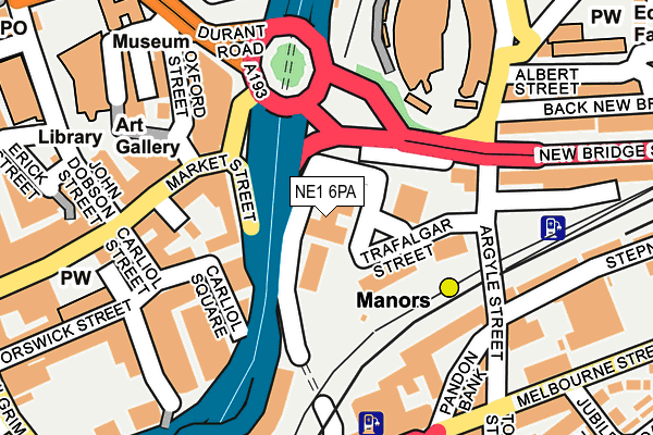 NE1 6PA map - OS OpenMap – Local (Ordnance Survey) NE1 6PA map - OS OpenMap – Local (Ordnance Survey)
