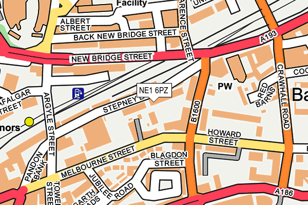 NE1 6PZ map - OS OpenMap – Local (Ordnance Survey) NE1 6PZ map - OS OpenMap – Local (Ordnance Survey)
