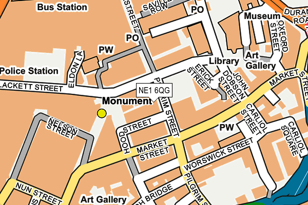 NE1 6QG map - OS OpenMap – Local (Ordnance Survey) NE1 6QG map - OS OpenMap – Local (Ordnance Survey)
