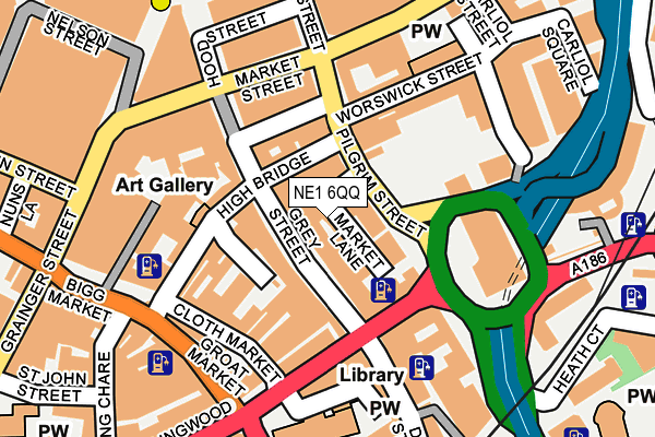 NE1 6QQ map - OS OpenMap – Local (Ordnance Survey) NE1 6QQ map - OS OpenMap – Local (Ordnance Survey)