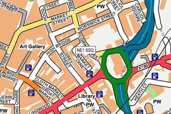 NE1 6SQ map - OS OpenMap – Local (Ordnance Survey) NE1 6SQ map - OS OpenMap – Local (Ordnance Survey)