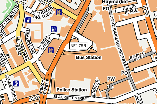NE1 7RR map - OS OpenMap – Local (Ordnance Survey)