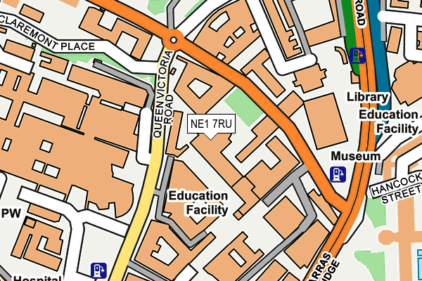 NE1 7RU map - OS OpenMap – Local (Ordnance Survey) NE1 7RU map - OS OpenMap – Local (Ordnance Survey)
