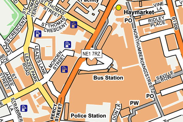 NE1 7RZ map - OS OpenMap – Local (Ordnance Survey) NE1 7RZ map - OS OpenMap – Local (Ordnance Survey)