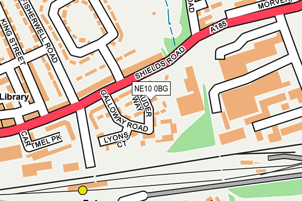 NE10 0BG map - OS OpenMap – Local (Ordnance Survey)