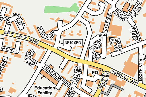 NE10 0BQ map - OS OpenMap – Local (Ordnance Survey)