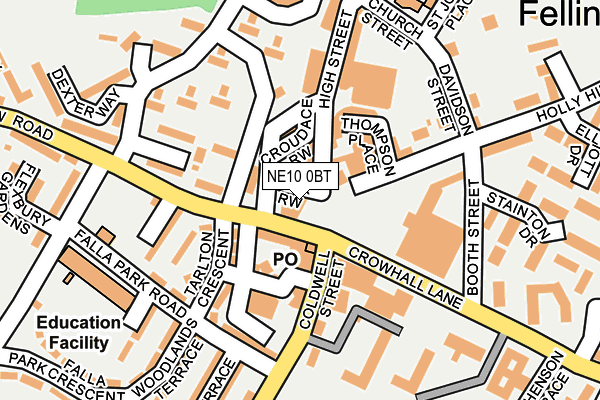 NE10 0BT map - OS OpenMap – Local (Ordnance Survey) NE10 0BT map - OS OpenMap – Local (Ordnance Survey)