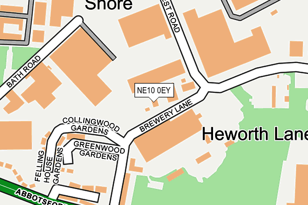 NE10 0EY map - OS OpenMap – Local (Ordnance Survey) NE10 0EY map - OS OpenMap – Local (Ordnance Survey)