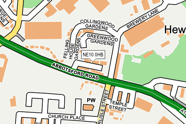 NE10 0HB map - OS OpenMap – Local (Ordnance Survey) NE10 0HB map - OS OpenMap – Local (Ordnance Survey)