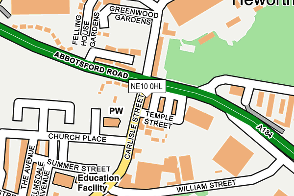 NE10 0HL map - OS OpenMap – Local (Ordnance Survey) NE10 0HL map - OS OpenMap – Local (Ordnance Survey)