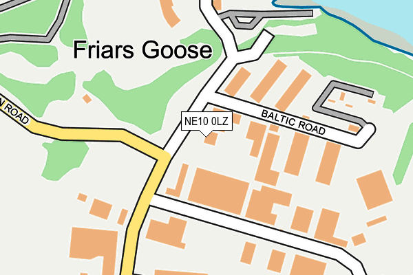 NE10 0LZ map - OS OpenMap – Local (Ordnance Survey)