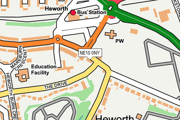 NE10 0NY map - OS OpenMap – Local (Ordnance Survey)