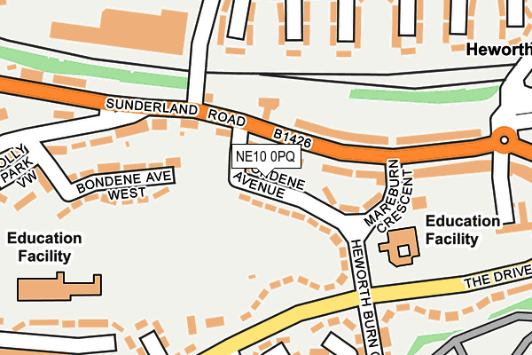 NE10 0PQ map - OS OpenMap – Local (Ordnance Survey) NE10 0PQ map - OS OpenMap – Local (Ordnance Survey)