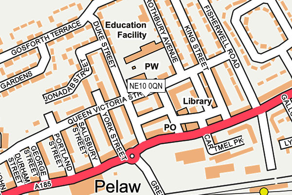NE10 0QN map - OS OpenMap – Local (Ordnance Survey)