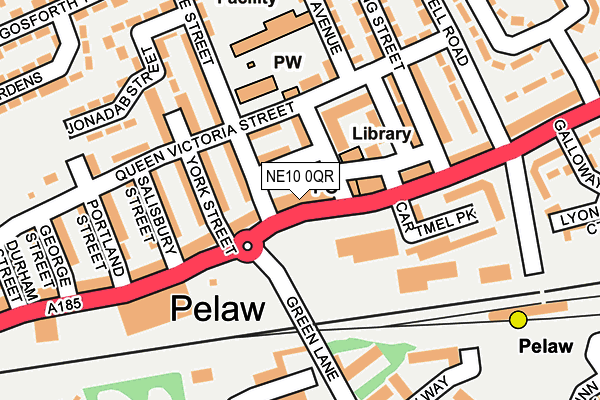 NE10 0QR map - OS OpenMap – Local (Ordnance Survey)
