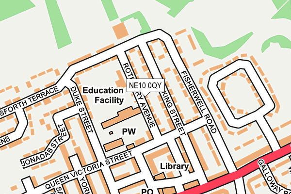 NE10 0QY map - OS OpenMap – Local (Ordnance Survey)