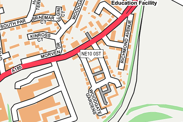 NE10 0ST map - OS OpenMap – Local (Ordnance Survey) NE10 0ST map - OS OpenMap – Local (Ordnance Survey)