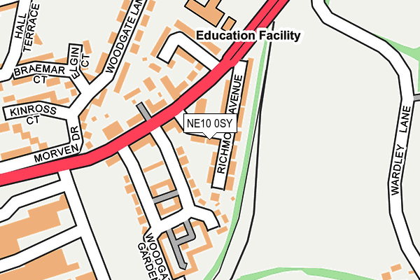 NE10 0SY map - OS OpenMap – Local (Ordnance Survey) NE10 0SY map - OS OpenMap – Local (Ordnance Survey)