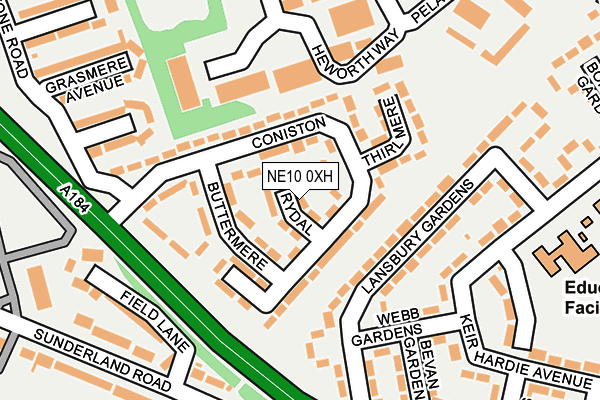 NE10 0XH map - OS OpenMap – Local (Ordnance Survey) NE10 0XH map - OS OpenMap – Local (Ordnance Survey)
