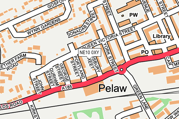 NE10 0XY map - OS OpenMap – Local (Ordnance Survey)