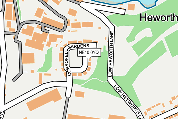 NE10 0YQ map - OS OpenMap – Local (Ordnance Survey)