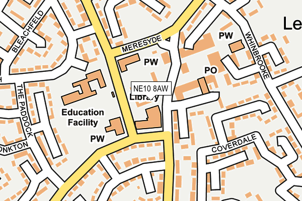 NE10 8AW map - OS OpenMap – Local (Ordnance Survey) NE10 8AW map - OS OpenMap – Local (Ordnance Survey)