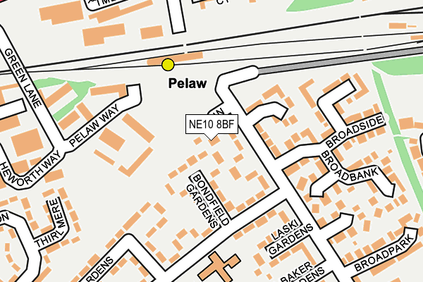 NE10 8BF map - OS OpenMap – Local (Ordnance Survey)