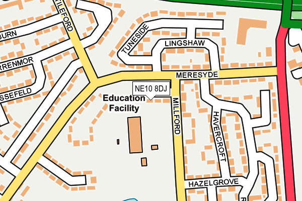 NE10 8DJ map - OS OpenMap – Local (Ordnance Survey) NE10 8DJ map - OS OpenMap – Local (Ordnance Survey)