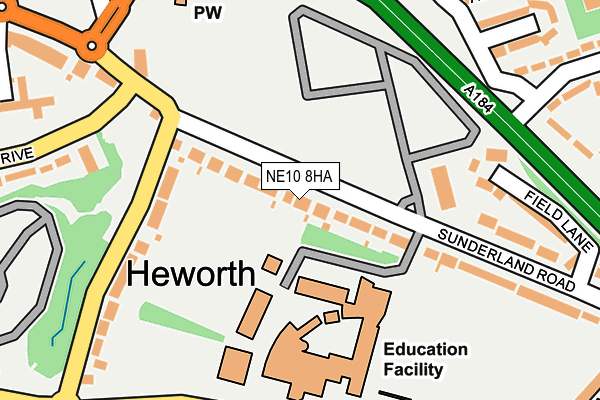 NE10 8HA map - OS OpenMap – Local (Ordnance Survey) NE10 8HA map - OS OpenMap – Local (Ordnance Survey)