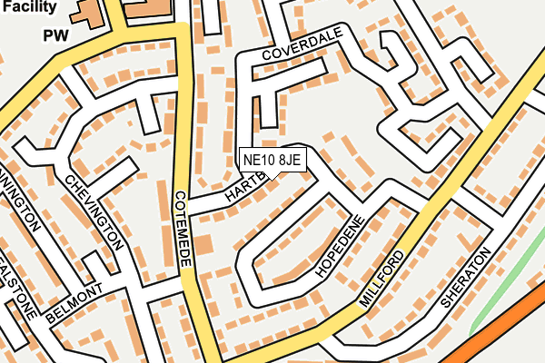 NE10 8JE map - OS OpenMap – Local (Ordnance Survey) NE10 8JE map - OS OpenMap – Local (Ordnance Survey)